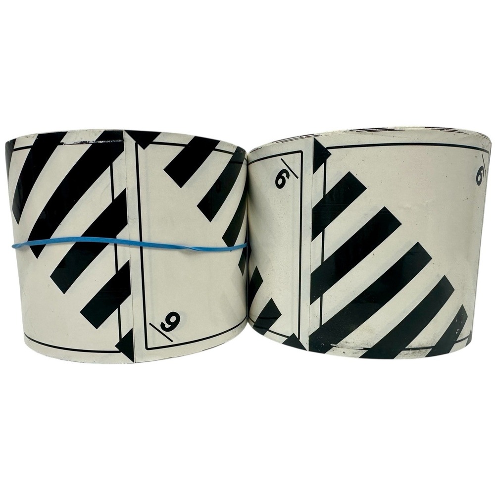 2x Rolls of vinyl Hazmat stickers 4 x 4 inch, Class 9 dangerous goods
